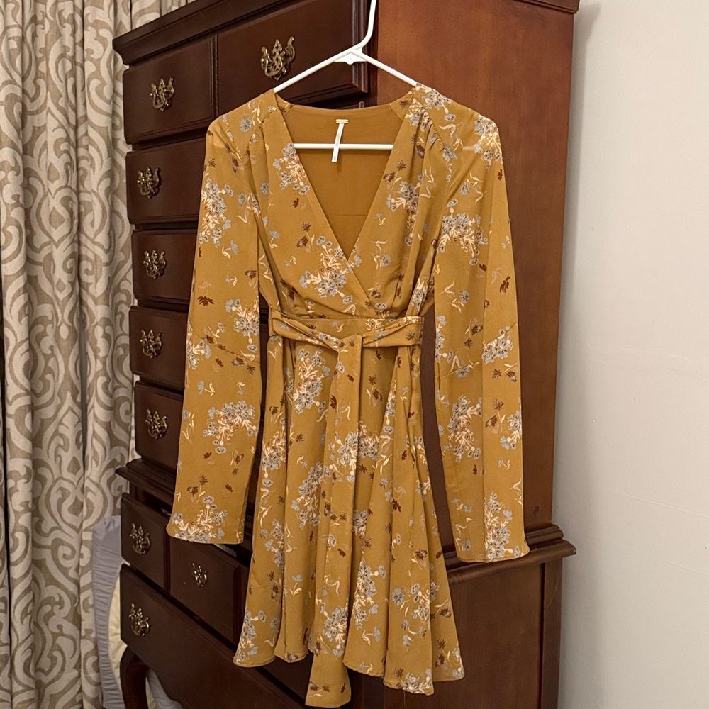 Floral gold free people Women's dress